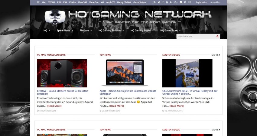 HQ Gaming Network – PC und Konsolenspiele News Portal