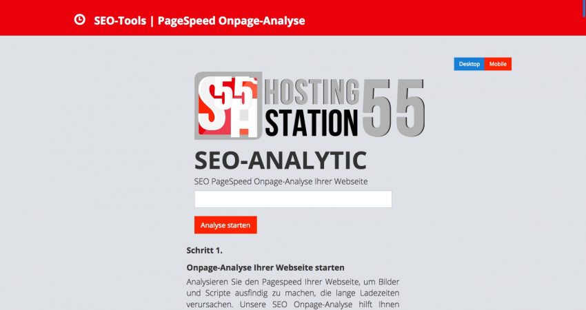 SEO-ANALYTIC – SEO PageSpeed Onpage-Analyse Ihrer Webseite